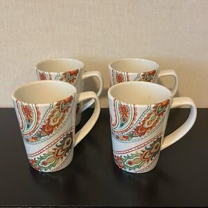 4 Tabletops Gallery Multi Paisley Mugs